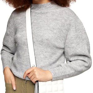 TOPSHOP Rib-Knit Cropped Sweater Size S